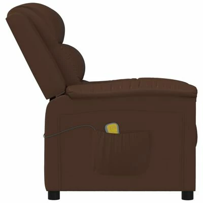 VidaXL Fauteuil de massage inclinable Marron Similicuir 4 VidaXL Fauteuil de massage inclinable Marron Similicuir – Image 4