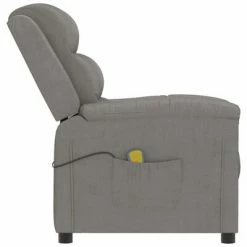 VidaXL Fauteuil de massage inclinable Gris clair Velours -Fauteuils électriques Soldes image 4 342388