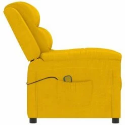 VidaXL Fauteuil de massage inclinable Jaune Velours 9 VidaXL Fauteuil de massage inclinable Jaune Velours -Fauteuils électriques Soldes image 4 342395
