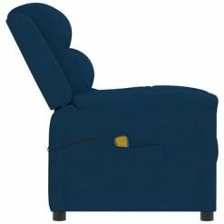 VidaXL Fauteuil de massage inclinable Bleu Velours -Fauteuils électriques Soldes image 4 342398