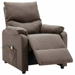 VidaXL Fauteuil de massage inclinable Taupe Tissu -Fauteuils électriques Soldes image 4 342466