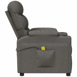 VidaXL Fauteuil de massage inclinable Gris foncé Tissu 9 VidaXL Fauteuil de massage inclinable Gris foncé Tissu -Fauteuils électriques Soldes image 4 348083