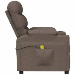 VidaXL Fauteuil de massage inclinable Taupe Tissu -Fauteuils électriques Soldes image 4 348090