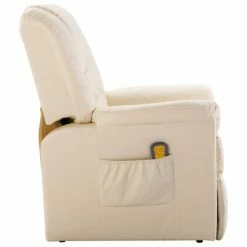 VidaXL Fauteuil de massage Crème Similicuir 9 VidaXL Fauteuil de massage Crème Similicuir -Fauteuils électriques Soldes image 4 60044