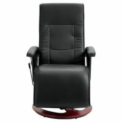 VidaXL Fauteuil de massage Noir Similicuir -Fauteuils électriques Soldes image 4 60311