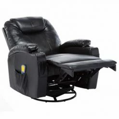 VidaXL Fauteuil à bascule de massage Noir Similicuir -Fauteuils électriques Soldes image 5 246635