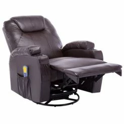 VidaXL Fauteuil à bascule de massage Marron Similicuir 10 VidaXL Fauteuil à bascule de massage Marron Similicuir -Fauteuils électriques Soldes image 5 246636