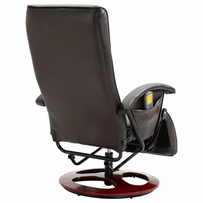 VidaXL Fauteuil de massage Marron Similicuir 5 VidaXL Fauteuil de massage Marron Similicuir – Image 5