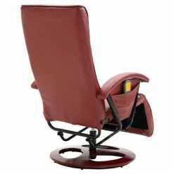 VidaXL Fauteuil de massage Rouge bordeaux Similicuir -Fauteuils électriques Soldes image 5 248457