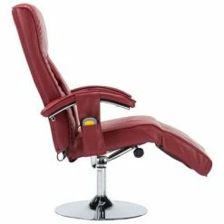 VidaXL Fauteuil de massage Rouge bordeaux Similicuir -Fauteuils électriques Soldes image 5 248595