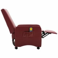 VidaXL Fauteuil de massage Rouge bordeaux Similicuir -Fauteuils électriques Soldes image 5 248639
