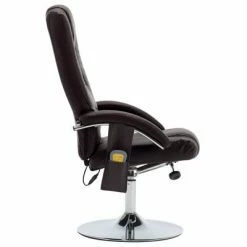 VidaXL Fauteuil de massage avec repose-pied Marron Similicuir -Fauteuils électriques Soldes image 5 248661