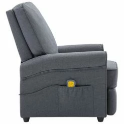VidaXL Fauteuil de massage Gris foncé Tissu -Fauteuils électriques Soldes image 5 248671