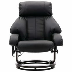 VidaXL Fauteuil de massage TV Noir Similicuir -Fauteuils électriques Soldes image 5 248679