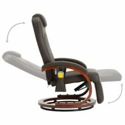 VidaXL Fauteuil de massage TV Marron Similicuir -Fauteuils électriques Soldes image 5 248721