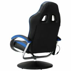 VidaXL Fauteuil de massage avec repose-pied Bleu Similicuir -Fauteuils électriques Soldes image 5 249329