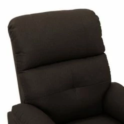 VidaXL Fauteuil de massage Marron foncé Tissu -Fauteuils électriques Soldes image 5 289677