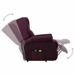 VidaXL Fauteuil de massage inclinable Violet Tissu -Fauteuils électriques Soldes image 5 289747