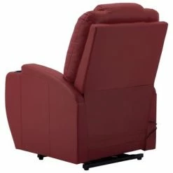 VidaXL Fauteuil inclinable de massage Rouge bordeaux Similicuir -Fauteuils électriques Soldes image 5 289761