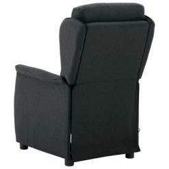 VidaXL Fauteuil inclinable de massage Gris foncé Tissu -Fauteuils électriques Soldes image 5 289787