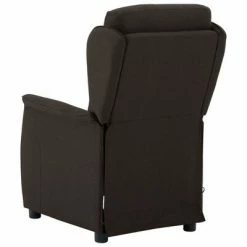 VidaXL Fauteuil inclinable de massage Marron foncé Tissu -Fauteuils électriques Soldes image 5 289791