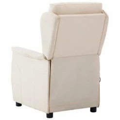 VidaXL Fauteuil inclinable de massage Crème Tissu -Fauteuils électriques Soldes image 5 289795