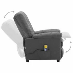 VidaXL Fauteuil inclinable de massage Gris clair Tissu -Fauteuils électriques Soldes image 5 289806