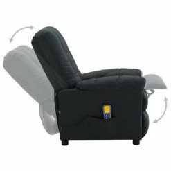 VidaXL Fauteuil inclinable de massage Gris foncé Tissu -Fauteuils électriques Soldes image 5 289807