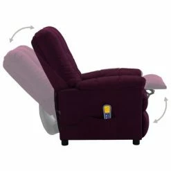 VidaXL Fauteuil inclinable de massage Violet Tissu -Fauteuils électriques Soldes image 5 289813