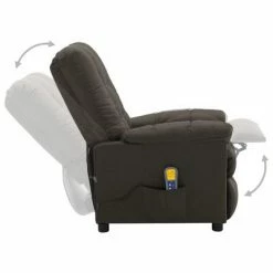 VidaXL Fauteuil inclinable de massage Taupe Tissu -Fauteuils électriques Soldes image 5 289814