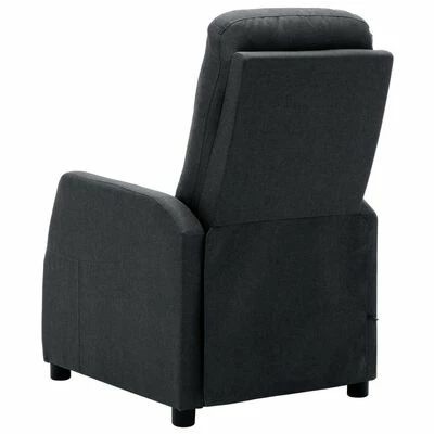 VidaXL Fauteuil inclinable de massage Gris foncé Tissu 5 VidaXL Fauteuil inclinable de massage Gris foncé Tissu – Image 5