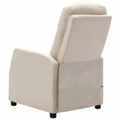 VidaXL Fauteuil inclinable de massage Crème Tissu -Fauteuils électriques Soldes image 5 289835
