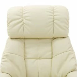 VidaXL Fauteuil de massage inclinable Crème Similicuir et bois courbé -Fauteuils électriques Soldes image 5 289866