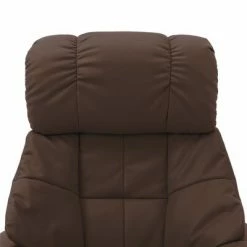 VidaXL Fauteuil de massage inclinable Marron Similicuir et bois courbé -Fauteuils électriques Soldes image 5 289867