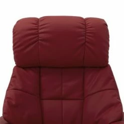 VidaXL Fauteuil de massage inclinable Bordeaux Similicuir bois courbé -Fauteuils électriques Soldes image 5 289869