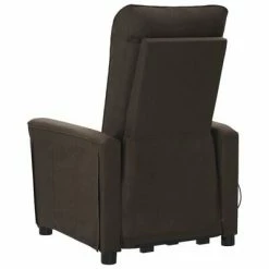 VidaXL Fauteuil inclinable de massage Marron foncé Tissu -Fauteuils électriques Soldes image 5 3098188
