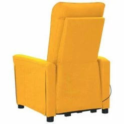 VidaXL Fauteuil inclinable de massage Jaune Tissu -Fauteuils électriques Soldes image 5 3098194