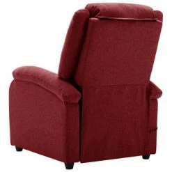 VidaXL Fauteuil de massage inclinable électrique Rouge bordeaux Tissu -Fauteuils électriques Soldes image 5 3098362