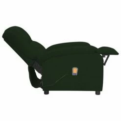VidaXL Fauteuil de massage inclinable électrique Vert foncé Velours -Fauteuils électriques Soldes image 5 3098406