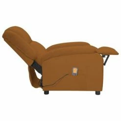 VidaXL Fauteuil de massage inclinable électrique Marron Velours -Fauteuils électriques Soldes image 5 3098412