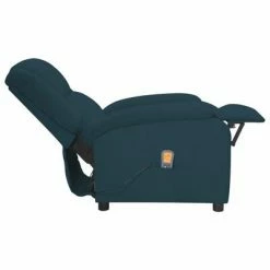 VidaXL Fauteuil de massage inclinable électrique Bleu Velours -Fauteuils électriques Soldes image 5 3098414