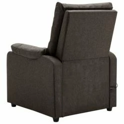 VidaXL Fauteuil de massage inclinable électrique Marron foncé Tissu -Fauteuils électriques Soldes image 5 3098435