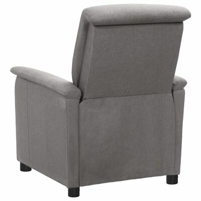 VidaXL Fauteuil de massage inclinable électrique Gris clair Tissu 5 VidaXL Fauteuil de massage inclinable électrique Gris clair Tissu – Image 5