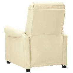 VidaXL Fauteuil inclinable électrique de massage Crème Similicuir -Fauteuils électriques Soldes image 5 3098578
