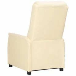 VidaXL Fauteuil inclinable électrique de massage Crème Similicuir -Fauteuils électriques Soldes image 5 3098606