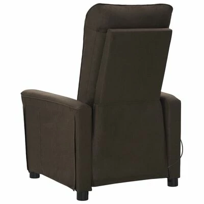 VidaXL Fauteuil électrique de massage Marron foncé Tissu 5 VidaXL Fauteuil électrique de massage Marron foncé Tissu – Image 5