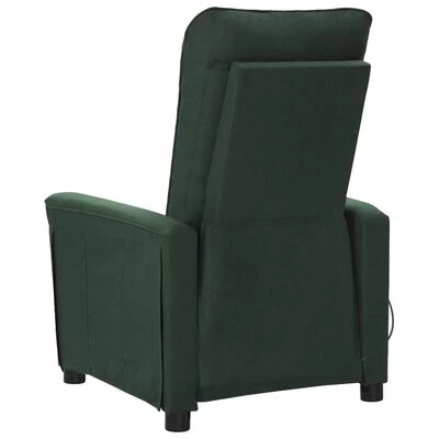 VidaXL Fauteuil électrique de massage Vert foncé Tissu 5 VidaXL Fauteuil électrique de massage Vert foncé Tissu – Image 5