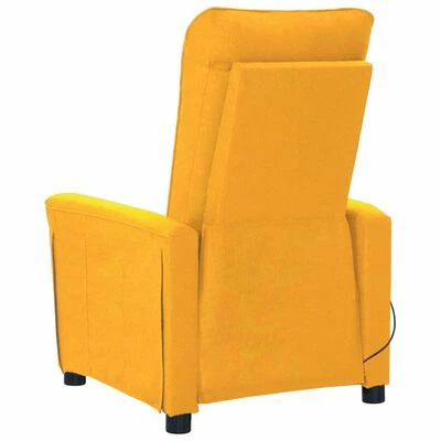 VidaXL Fauteuil électrique de massage Jaune Tissu 5 VidaXL Fauteuil électrique de massage Jaune Tissu – Image 5