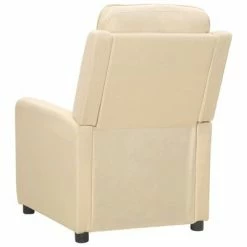 VidaXL Fauteuil électrique de massage Crème Tissu -Fauteuils électriques Soldes image 5 3098922