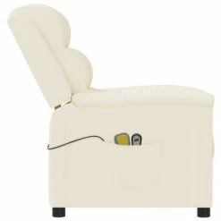 VidaXL Fauteuil électrique de massage Crème Similicuir -Fauteuils électriques Soldes image 5 3098995